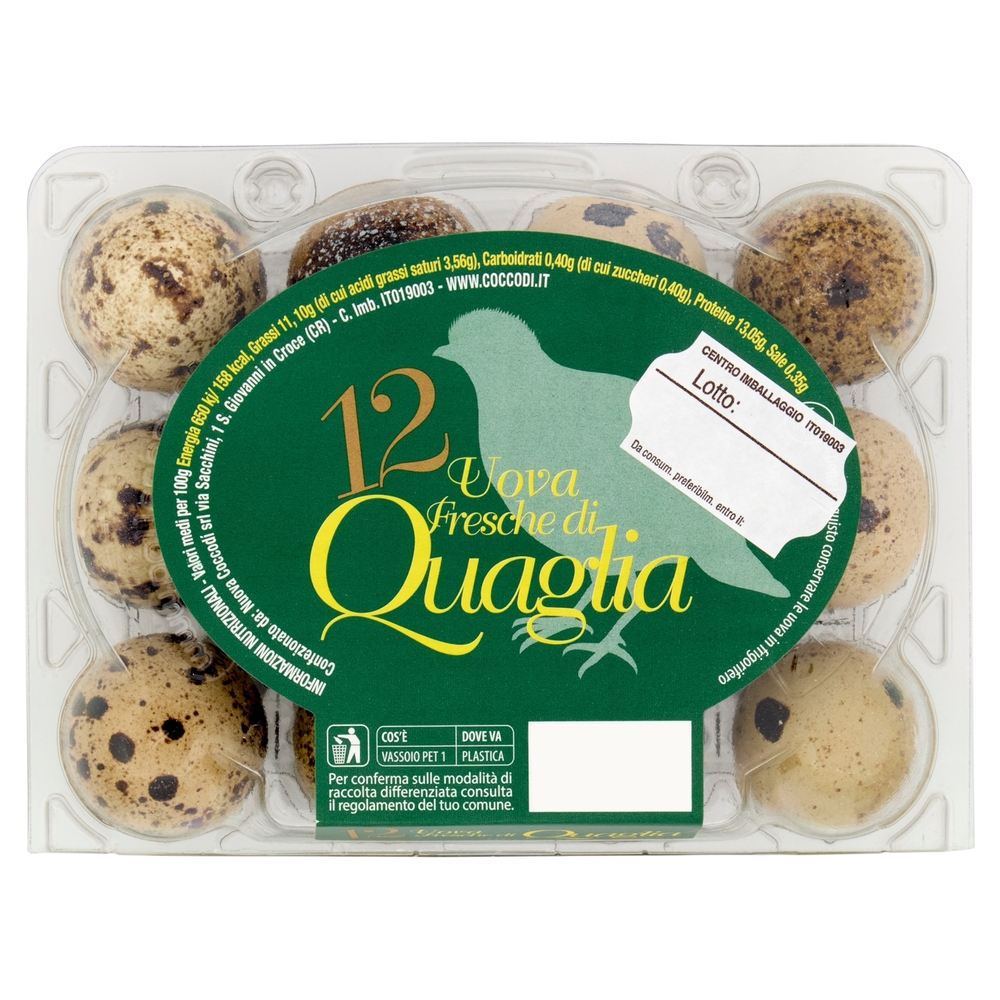 12 Uova Fresche di Quaglia